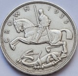 1 Crown 1935 Marea Britanie, 25th anniversary of accession of King George V, argint, km#842, 28,31 grame