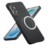 Husa MagSafe pentru Samsung Galaxy S26 Plus S947, Techsuit, Aramid Fiber, Neagra