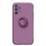 Husa soft liquid compatibila cu samsung galaxy a53 5g, interior cu piele alcantara, 360&Acirc;&deg; inel rotativ cu magnet auto, lila