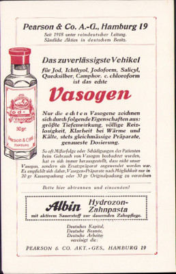 HST A1958 Reclamă medicament Germania anii 1930-1940 foto