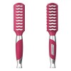 Perie Păr Dreptunghiulară, Plastic, Fucsia Argintiu, Oem
