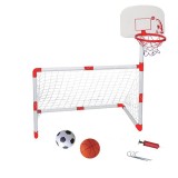 Set Poarta de fotbal si cos de baschet, 100x46x68 cm, mingi si pompa incluse, ATU-080705