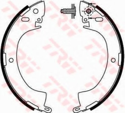 Set saboti frana MITSUBISHI PAJERO II Canvas Top (V2_W, V4_W) (1990 - 2000) TRW GS8185 foto