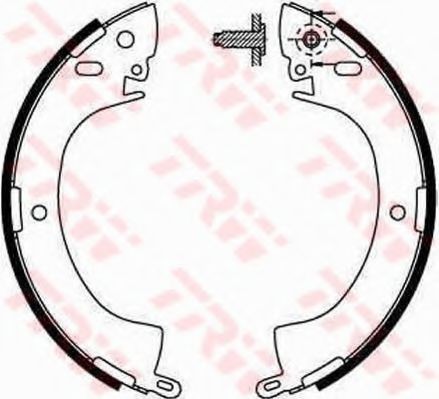 Set saboti frana MITSUBISHI PAJERO II Canvas Top (V2_W, V4_W) (1990 - 2000) TRW GS8185