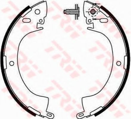 Set saboti frana MITSUBISHI PAJERO II (V3_W, V2_W, V4_W) (1990 - 1999) TRW GS8185