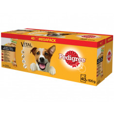 Pedigree Megapack 40 Buc Hrana Umeda Completa Pentru Caini Adulti Cu Vita In Aspic 100G 14505194