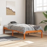 VidaXL Cadru pat fără saltea, maro ceruit, 75x190 cm, lemn masiv pin