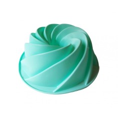Forma silicon spirala pentru chec, Turcoaz, 24 cm, 430COF