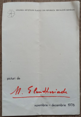Expozitia de picturi Micaela Eleutheriade 1976 foto