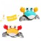Jucarie Interactiva Crab, Senzori Miscare, cu Sunte si Lumini, 23 cm
