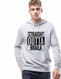 Cumpara ieftin Hanorac Barbati Gri - Straight Outta Braila - L, THEICONIC