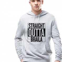 Hanorac Barbati Gri - Straight Outta Braila - L