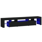 Cumpara ieftin Comoda TV cu lumini LED, negru, 200x36,5x40 cm