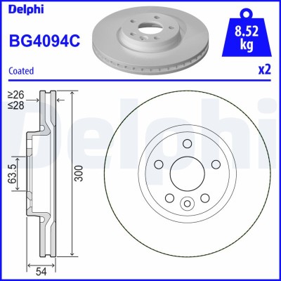 DELPHI BG4094C Disc frana foto