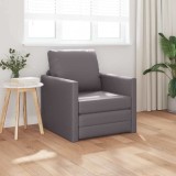 Cumpara ieftin Canapea Extensibilă Gri 74 x 77 x 81 cm Piele artificială