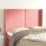 Tablie de pat cu aripioare, roz, 147x16x118/128 cm, catifea GartenMobel Dekor, vidaXL