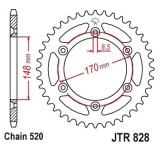 Pinion spate 47 dinti pas lant 520 - Suzuki RM 465-500 - DR 600 - DR 650 - DR 800 Big