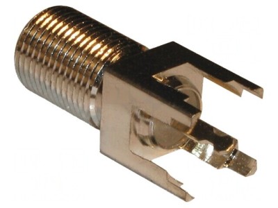 Conector F mufă mamă drept 75&amp;Omega; pentru cablu polipropilenă foto