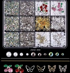 Figurine 3D volumetrice pentru manichiură, set ZSHZ-959