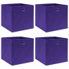 Cutii de depozitare 4 buc. violet, 28x28x28 cm, textil netesut GartenMobel Dekor, vidaXL