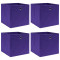 Cutii de depozitare 4 buc. violet, 28x28x28 cm, textil netesut GartenMobel Dekor