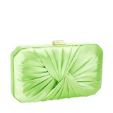 Geanta clutch din saten DYX3335-5 05 Verde mar