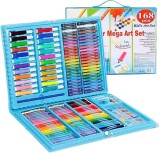 Set Pentru Desen cu 168 de Piese Non Toxice Super Mega Art Set