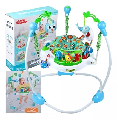Saritor pentru copii cu centru de activitati WePro Store, Baby jumper, ajustabil pe inaltime, scaun rotativ 360&amp;deg;, Sunete, Lumini, Accesorii atractive, foto