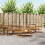 vidaXL Set de canapele de exterior 5 pcs natural Lemn Solid de Acacia 3367147