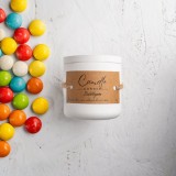 Cumpara ieftin Set lumanare parfumata Bubblegum, suport lumanare, accesoriu elegant pentru stins lumanarea si foarfeca de taiat fitil lumanare