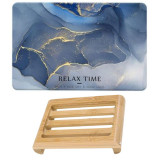 Covoras pentru baie Relax Time, ultra absorbant, anti-alunecare, material