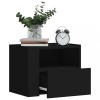 VidaXL Noptiere de perete, 2 buc., negru, 45x30x35 cm 848314