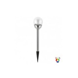 Cumpara ieftin Lampa solara LED sfera inox sticla H 30 cm D 8 cm