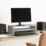 vidaXL Suport de monitor, gri sonoma, 54x22x15 cm, lemn prelucrat