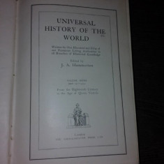 UNIVERSAL HISTORY OF THE WORLD - J.A. HAMMERTON, VOLUME SEVEN (CARTE IN LIMBA ENGLEZA)