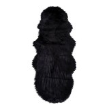 Cumpara ieftin Mesters&eacute;ges b&aacute;r&aacute;nybőr, fekete, 60x180 cm