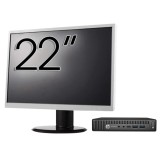 Pachet Calculator Second Hand HP Elitedesk 800 G2 Mini PC, Intel Core i7-6700T 2.80GHz, 8GB DDR4, 256GB SSD + Monitor 22&amp;quot; NewTechnology Media