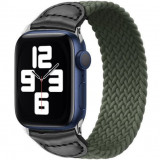 Cumpara ieftin Curea iUni compatibila cu Apple Watch 1/2/3/4/5/6/7, 38mm, Braided Solo Loop, Green