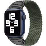 Cumpara ieftin Curea iUni compatibila cu Apple Watch Ultra/SE/8/7/6/5/4/3/2/1, 38mm, Braided Solo Loop, Green