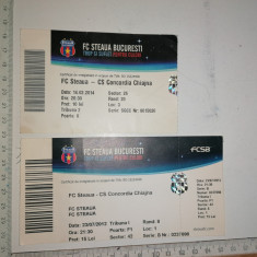 LOT 4 BILET MECI FOTBAL STEAUA - CS CONCORDIA CHIAJNA