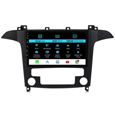 Navigatie Dedicata Ford S-Max (2006 - 2015) 9Inch, 8Gb Ram, 256Gb Stocare, Carplay foto
