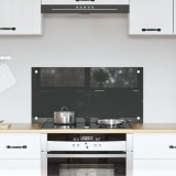 Contrablat Bucatarie Gri Inchis 80x40cm Sticla Securizata vidaXL Protectie Stropi Rezistent Caldura Design Modern