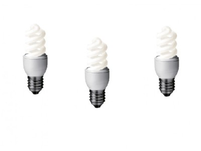 SET 3 becuri fluorescent Panasonic, soclu E27, putere 8W, forma spirala, lumina alb rece, alimentare 220 - 240 V, &amp;quot;EFD8E65HD-3&amp;quot; (timbru verde 1.35 lei foto