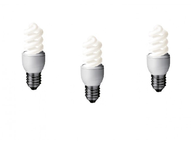 SET 3 becuri fluorescent Panasonic, soclu E27, putere 8W, forma spirala, lumina alb rece, alimentare 220 - 240 V, &quot;EFD8E65HD-3&quot; (timbru verde 1.35 lei