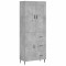 Dulap inalt, gri beton, 69,5x34x180, lemn compozit