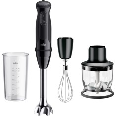 Mixer vertical Braun MQ50202MBK, 1000 W, 21 viteze, Pahar gradat 0.6l, Negru
