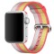 Curea iUni compatibila cu Apple Watch Ultra/SE/8/7/6/5/4/3/2/1, 42mm, Nylon, Woven Strap, Rainbow