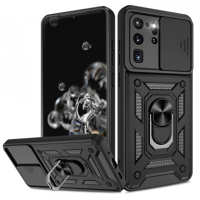 Husa pentru Samsung Galaxy S20 Ultra 5G G988 / S20 Ultra G988, Techsuit, CamShield, Neagra foto