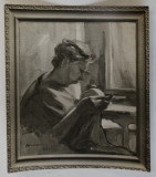 PICTOR DUMITRU BRAESCU ( 1886 -1947 ) , CUSATOREASA , FOTOGRAFIE DUPA ORIGINAL , INTERBELICA