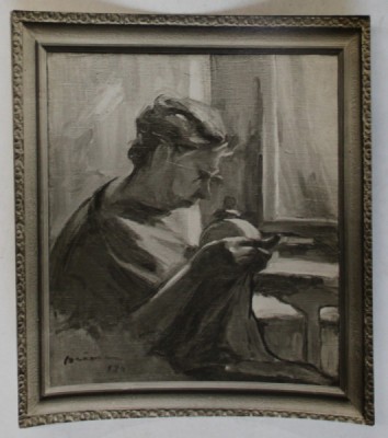 PICTOR DUMITRU BRAESCU ( 1886 -1947 ) , CUSATOREASA , FOTOGRAFIE DUPA ORIGINAL , INTERBELICA foto
